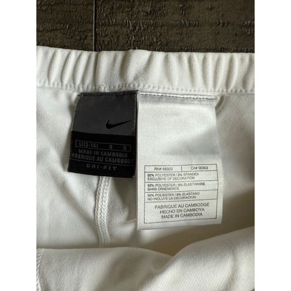 Nike Dri-FIT White Black Trim Skort | Built-in Shorts | Size L (12–14) - Picture 5 of 7